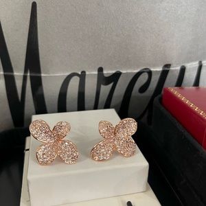 SEGRETI Secret Garden Rose Gold Flower Earrings 14k